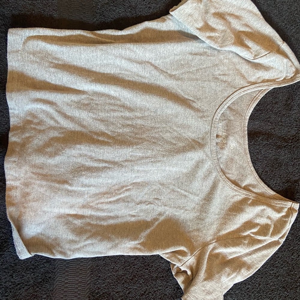 SO gray Crop t shirt